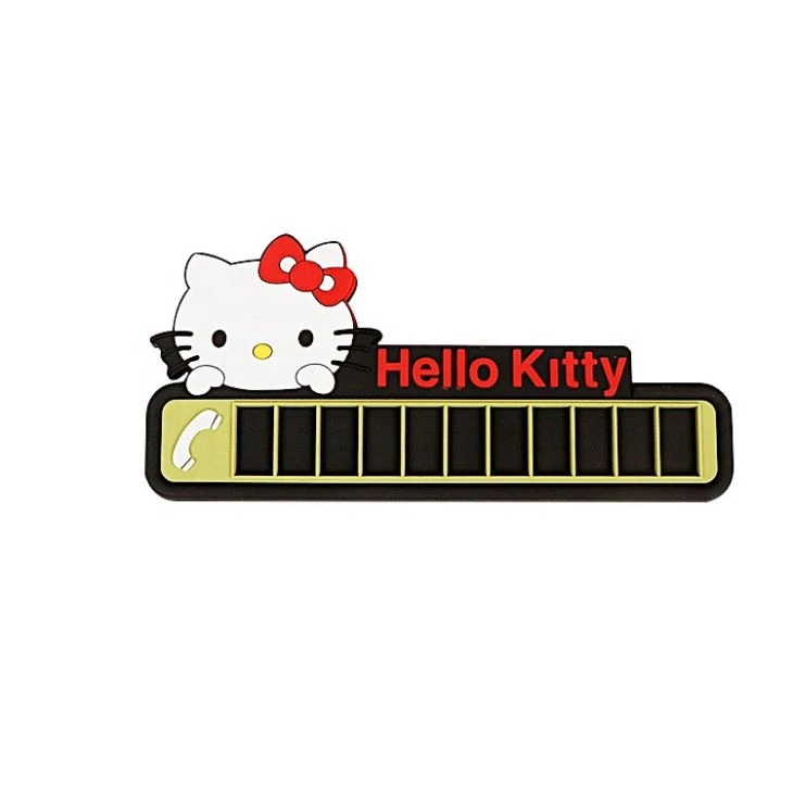 Cartoon Anime Temporary Pvc Car Parking Phone Number Card
