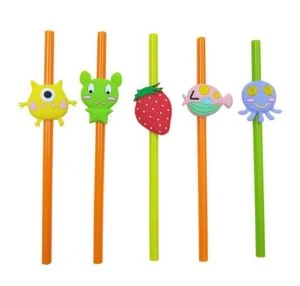 Cartoon Food Grade 100% Silikon Strohhalme