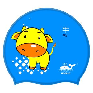 Kid Print Logo Silikon Badekappen