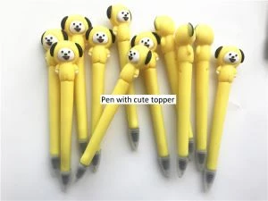 Stift mit niedlichem PVC-Topper-Federmäppchen