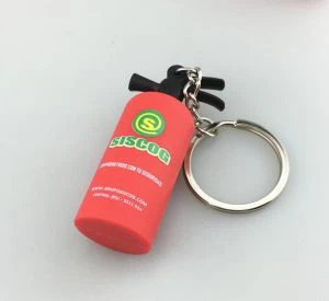 Souvenir 3d PVC Weichgummi Feuerlöscher Schlüsselanhänger