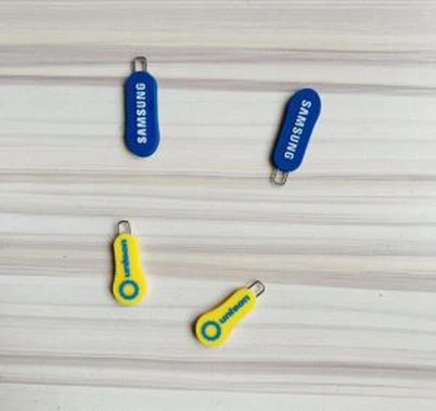 Zwei Seiten Markenlogo PVC Kleidung Reißverschluss Ziehen