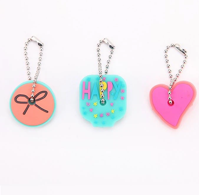 3D Logo Soft Pvc Key Cover Keychains