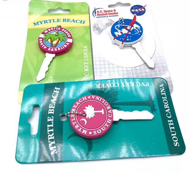 3D Soft PVC Rubber Key Cover Key Head Cover