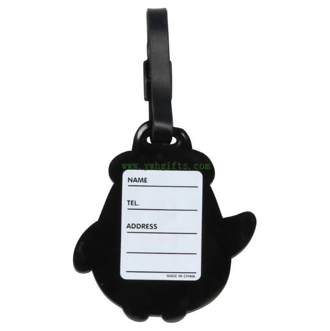 Eco-Friendly Soft Rubber Cartoon Baggage Tag PVC Luggage Tag