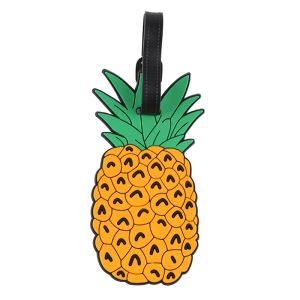 Bunte Früchte Etiketten ID-Tags Namenskartenhalter Ananas Silikon Gepäckanhänger