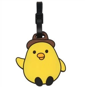 Umweltfreundlicher Weichgummi-Cartoon-Gepäckanhänger PVC-Gepäckanhänger