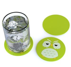 Kostenlose Probe PVC Silikon Untersetzer Cup Mat