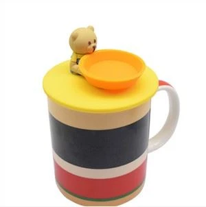 Neue Cartoon-Silikon-Kaffeetasse-Deckel-Teetassen-Abdeckung