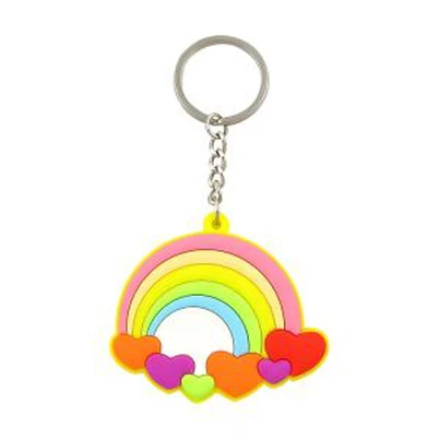 Regenbogen Liebe Custom PVC Schlüsselanhänger Gummi Schlüsselanhänger