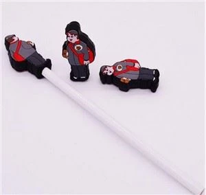 3D personalisierte Bleistift Topper Cartoon 2D Weich Pvc Gummi Stift Kappen