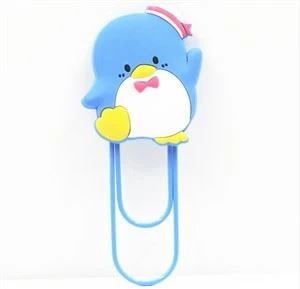 3D Soft Pvc Gummi Lesezeichen Silikon Cartoon Büroklammer Lesezeichen